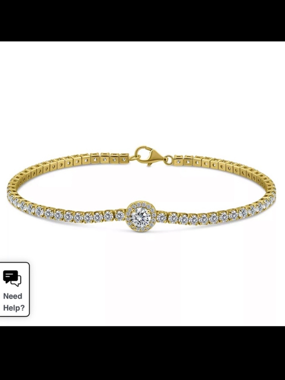 Giani Bernini Cubic Zirconia Solitaire Halo Tennis Bracelet. Silver. New in box.